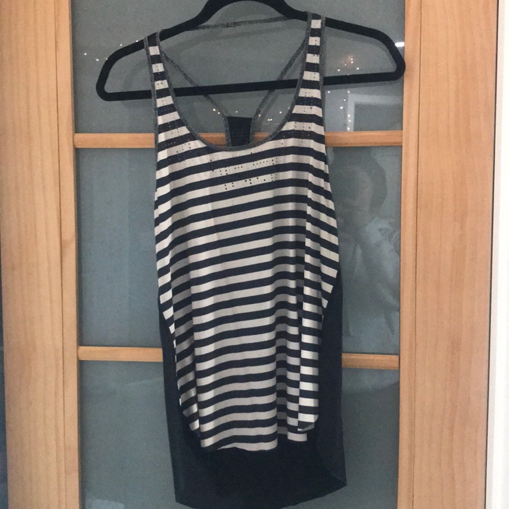 Stripped loose fitting racer back